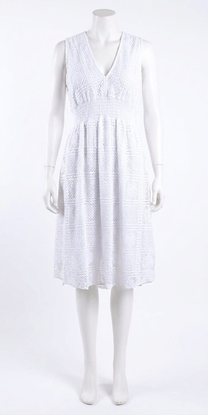 NEW GIGI MODA pizzo mini dress in white